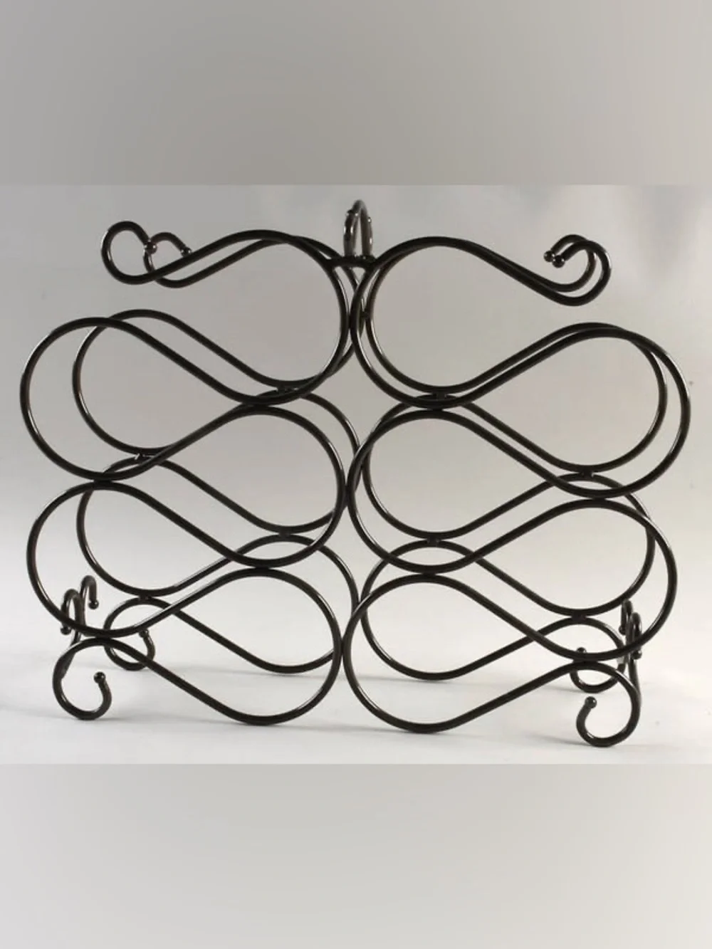 Fantasia by Princess House Bronze Metal Wine Rack 10 Bottle Scroll Design